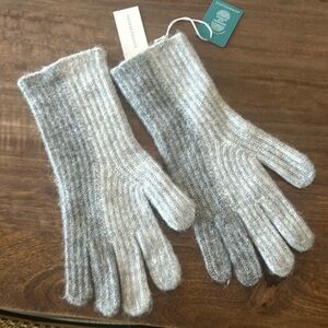 Anthropologie grey wool gloves